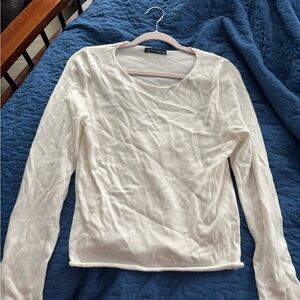 Brandy Melville Classic White Long Sleeve Tee